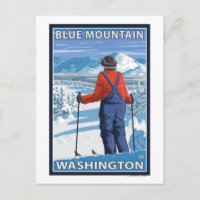 Admirant skieur - Blue Mountain, Washington
