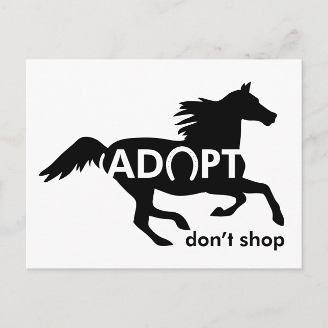 Carte Postale Adopter des Chevaux (Devant)