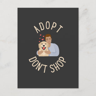Carte Postale Adopter Ne pas Acheter - Adoption de Chien