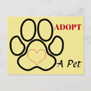 Carte Postale Adopter un animal de compagnie