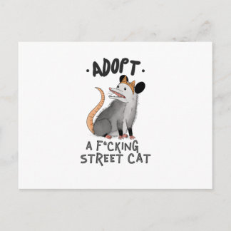 CARTE POSTALE ADOPTER UN CHAT F*CKING STREET