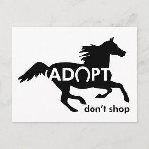 Carte Postale Adoptez Ne pas Acheter Cheval
