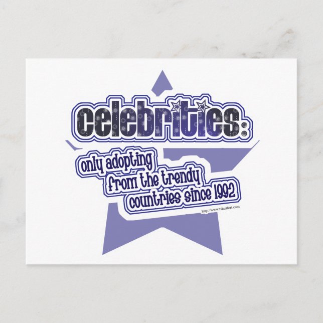 Carte Postale Adoption célébrité (Devant)