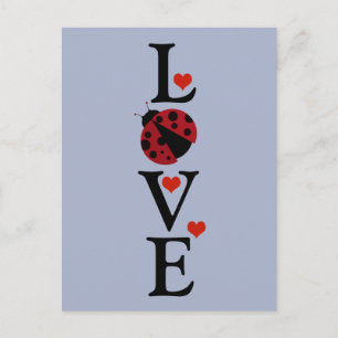 Carte Postale adorable coccinelle