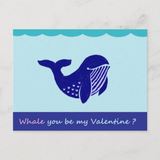 Carte postale adorable de la baleine de la Saint-V