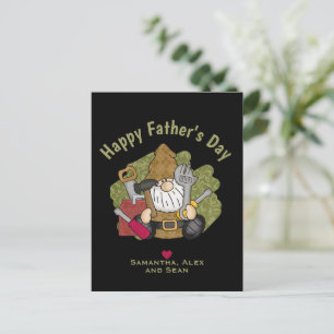 Carte Postale Adorable Handyman & Carpenter Garden Gnome