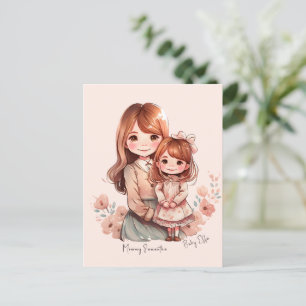 Carte Postale Adorable maman et fille Bond