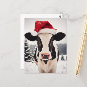 Carte Postale Adorable Noël Veau Laitier