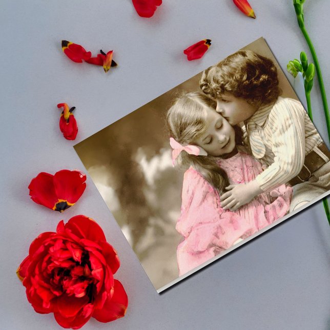 Carte Postale Adorable petite fille et garçon (Créateur téléchargé)