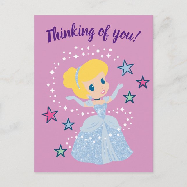 Carte Postale Adorable Princesse Cendrillon (Devant)