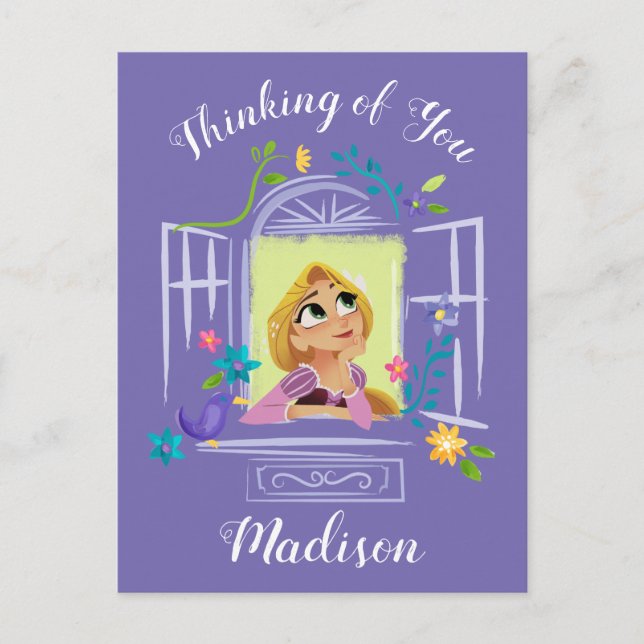 Carte Postale Adorable Princesse Rapunzel (Devant)