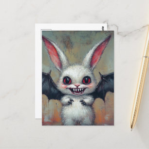 Carte Postale Adorable Vampire Bat Bunny