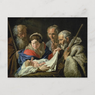 Carte Postale Adoration de Jésus enfant