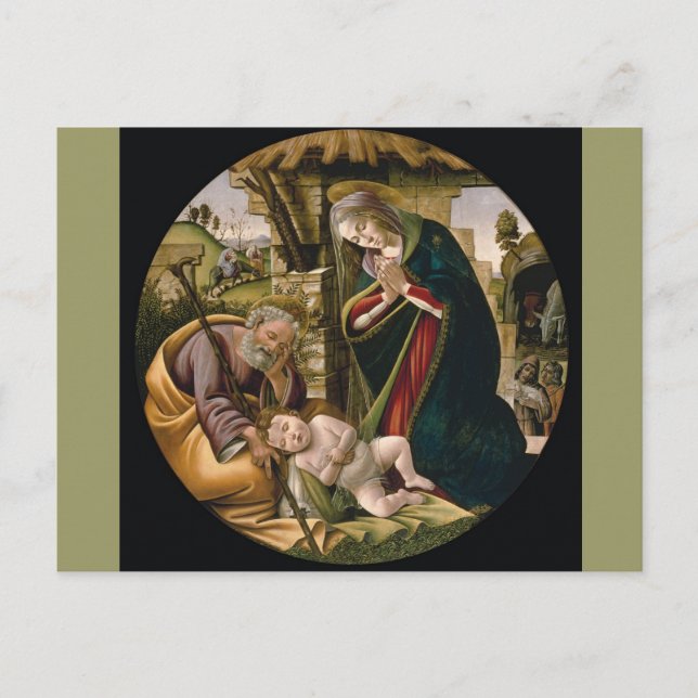 Carte Postale Adoration de l'enfant Christ (Devant)