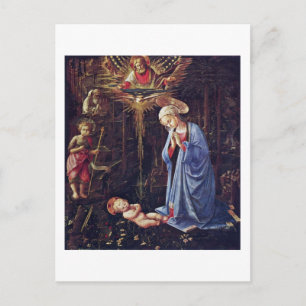 Carte Postale Adoration De L'Enfant Et St. Bernard