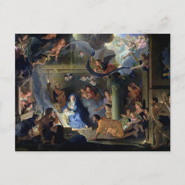 Carte Postale Adoration des bergers, 1689 (Devant)