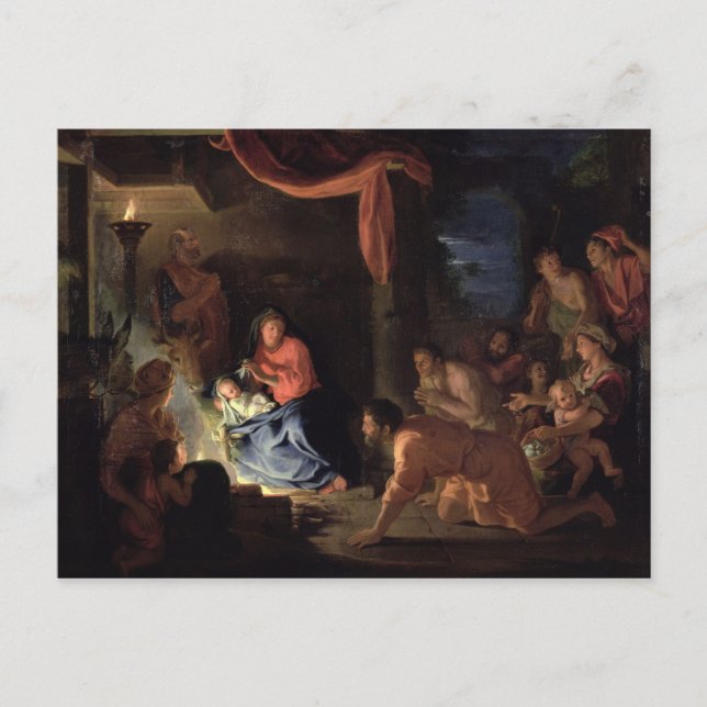 Carte Postale Adoration des bergers, 1689 (Devant)