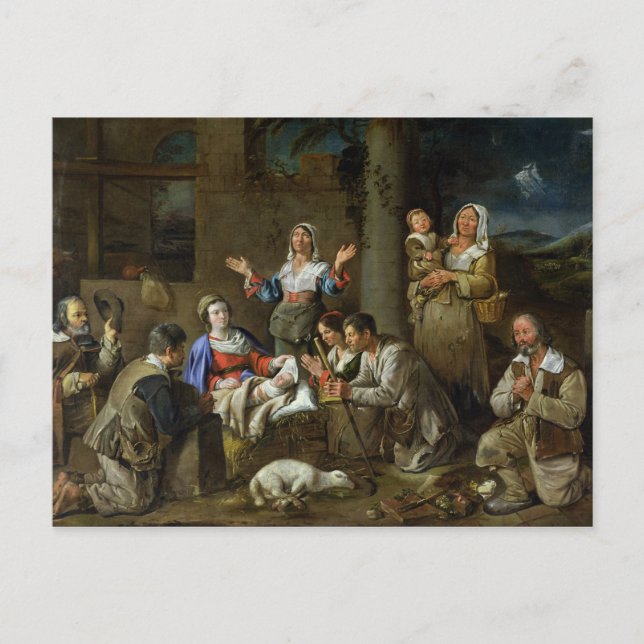 Carte Postale Adoration des bergers, c.1659 (Devant)