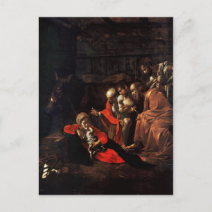 Carte Postale Adoration des bergers par Caravaggio (1609)