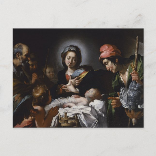 Carte Postale Adoration des bergers, vers 1615 (Devant)
