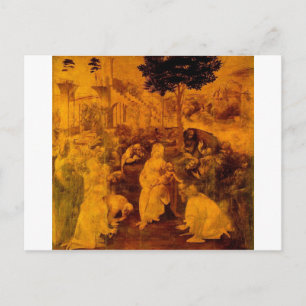 Carte Postale Adoration des Mages par Léonard de Vinci