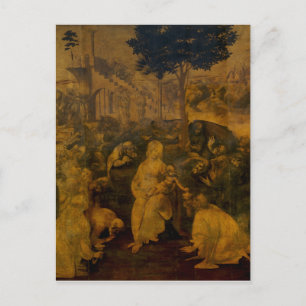 Carte Postale Adoration des Mages par Léonard de Vinci
