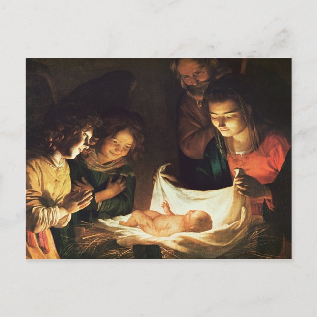 Carte Postale Adoration du bébé, c.1620 (Devant)