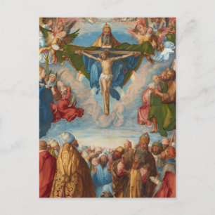 Carte Postale Adoration du détail de la Trinité par Albrecht Dur