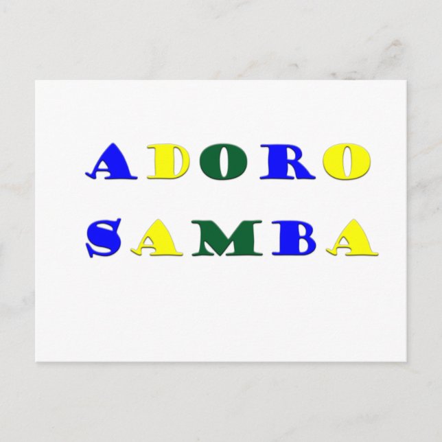 Carte Postale Adoro Samba (Devant)