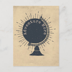 Carte Postale Adventure More Hipster Globe