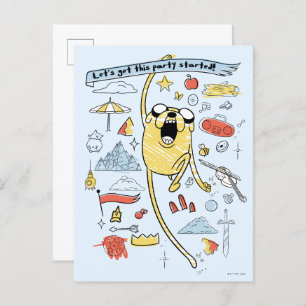 Carte Postale Adventure Time Party Jake Sketch