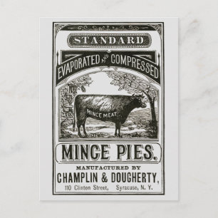 Carte Postale Advert à tarte de viande victorienne cool