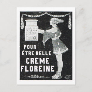 Carte Postale Advertisement, crème floreine