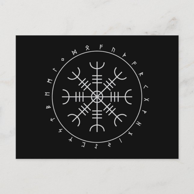 Carte postale Aegishjalmr Runes (Devant)