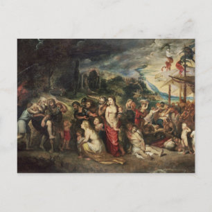 Carte Postale Aeneas se prépare à conduire les Trojans en exil