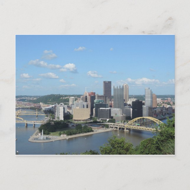 Carte Postale Aerial Downtown Pittsburgh Skyline (Devant)