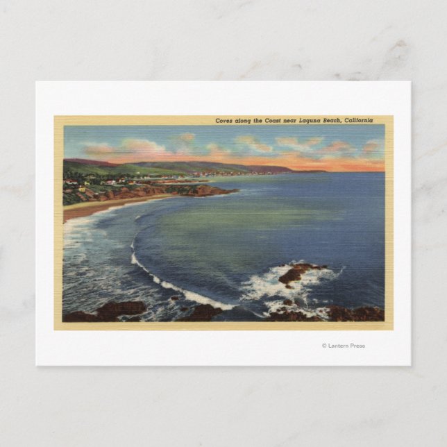 Carte Postale Aérien des criques le long de la côte (Devant)
