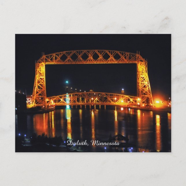 Carte Postale Aérien Lift Bridge Duluth Minnesota (Devant)