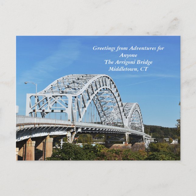 Carte Postale AFA Arrigoni Bridge Middletown, CT Postcard (Devant)