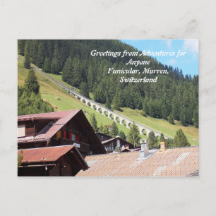 Carte postale AFA, Funiculaire de Murren Suisse