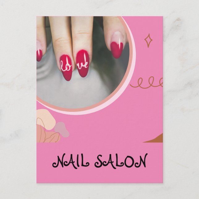 Carte postale Affaires Nail Salon (Devant)