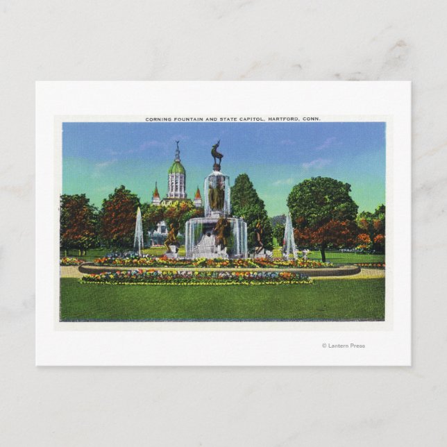 Carte Postale Affichage avec le bloc State Capitol à distance (Devant)