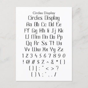Carte Postale Affichage des cercles - Feuille d'échantillonnage 