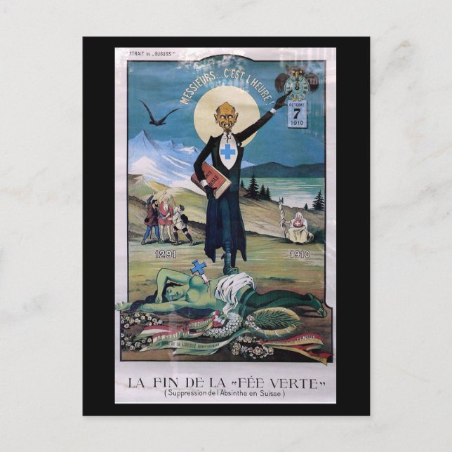 Carte Postale Affiche Absinthe (Devant)