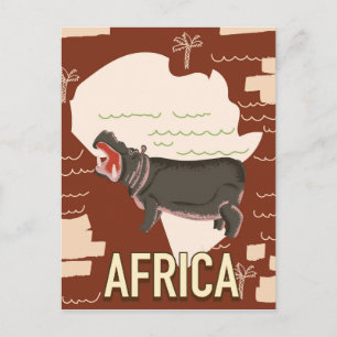 Carte Postale Affiche africaine vintage voyage.