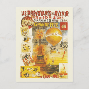 Carte Postale Affiche ancienne de la Grande Fête Foire de Paris