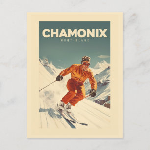 Carte Postale Affiche Chamonix - France - Mont-blanc illustratio