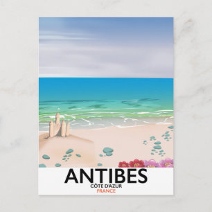 Carte Postale Affiche d'Antibes France Beach