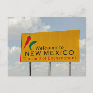 Carte Postale Affiche de bienvenue du Nouveau-Mexique - Terre d'