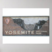 Carte postale Affiche de bienvenue Yosemite